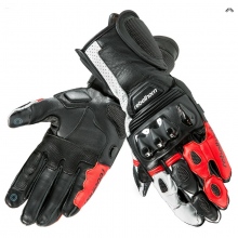 Motocyklowe RĘKAWICE SKÓRZANE REBELHORN BLAZE PRO  kolor - BLACK/WHITE/FLO RED  rozmiar XXL