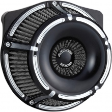 OBUDOWA FILTR POWIETRZA HARLEY DAVIDSON  ARLEN NESS AIR CLEANER KIT INVERTED BIG SUCKER SLOT TRACK BLACK