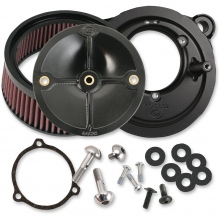 OBUDOWA FILTR POWIETRZA HARLEY DAVIDSON S&S CYCLE AIR CLEANER KITS STEALTH W/O COVER FOR 58MM THROTTLE HOG BODIES BLACK