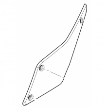 PLATE LH SUPERDUAL T SILVER SUPERDUAL X RED