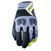 Rękawice motocyklowe FIVE TFX3 Airflow Szary/Żółty fluo Rozmiar 10