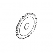 Exhaust timing driven gear 