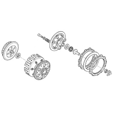 Sprzęgło komplet SWM SM RS 500-zespół sprzęgła z zębami CLUTCH ASSY