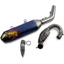 UKŁAD WYDECHOWY FMF FACTORY 4.1 RCT + MEGABOMB SYSTEM TITANIUM & CARBON BLUE