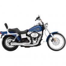 WYDECH TŁUMIK HARLEY DAVIDSON  BASSANI XHAUST EXHAUST SYSTEM ROAD RAGE 2-INTO-1 SHORT MEGAPHONE CHROME
