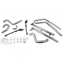 WYDECH TŁUMIK HARLEY DAVIDSON  BASSANI XHAUST MUFFLER TRUE DUALS WITH 33 LONG 2-1/4 FISHTAIL MUFFLERS WITH BAFFLE