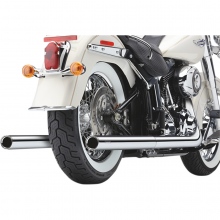 WYDECH TŁUMIK HARLEY DAVIDSON  COBRA TRUE DUALS EXHAUST SYSTEM CHROME WITH BILLET TIPS
