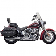 WYDECH TŁUMIK HARLEY DAVIDSON BASSANI XHAUST EXHAUST ROAD RAGE II B1 CHROME W/ BLACK END CAPS