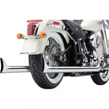 WYDECH TŁUMIK HARLEY DAVIDSON COBRA TRUE DUALS EXHAUST SYSTEM CHROME WITH FISHTAIL TIPS