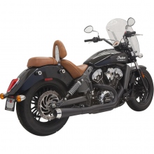 WYDECH TŁUMIK INDIAN BASSANI XHAUST EXHAUST SYSTEM ROAD RAGE 2-INTO-1 WITH SHORT CHANGE MEGAPHONE MUFFLER BLACK