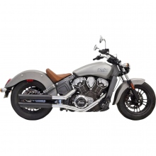 WYDECH TŁUMIK INDIAN BASSANI XHAUST MUFFLER SLIP-ONS 3 SLASH-CUT BLACK