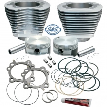 ZESTAW CYLINDER TŁOK S&S CYCLE REPLACEMENT CYLINDER/PISTON KIT TWIN-CAM 106-STROKER SILVER