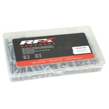 ZESTAW UNIWERSALNYCH ŚRUB M6 RFX 25 SZTUK X 6 ROZMIARÓW 12/16/20/25/30/35mm