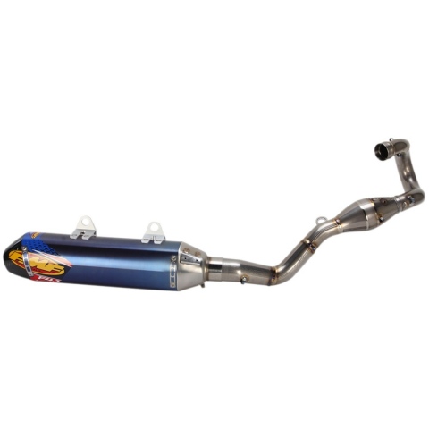 UKŁAD WYDECHOWY FMF FACTORY 4.1 RCT + MEGABOMB SYSTEM TITANIUM & CARBON BLUE