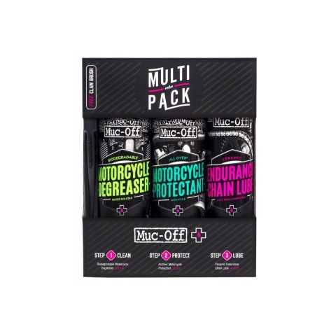 Zestaw do czyszczenia, pielęgnacji i smarowania motocykla. Muc-Off Multi Pack 